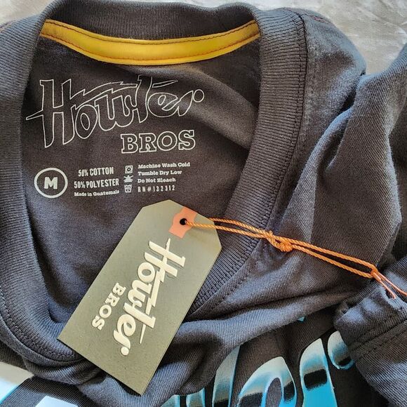 NEW Howler Bros Brothers gray short sleeve t-shirt front graphic mens size M - Picture 4 of 5